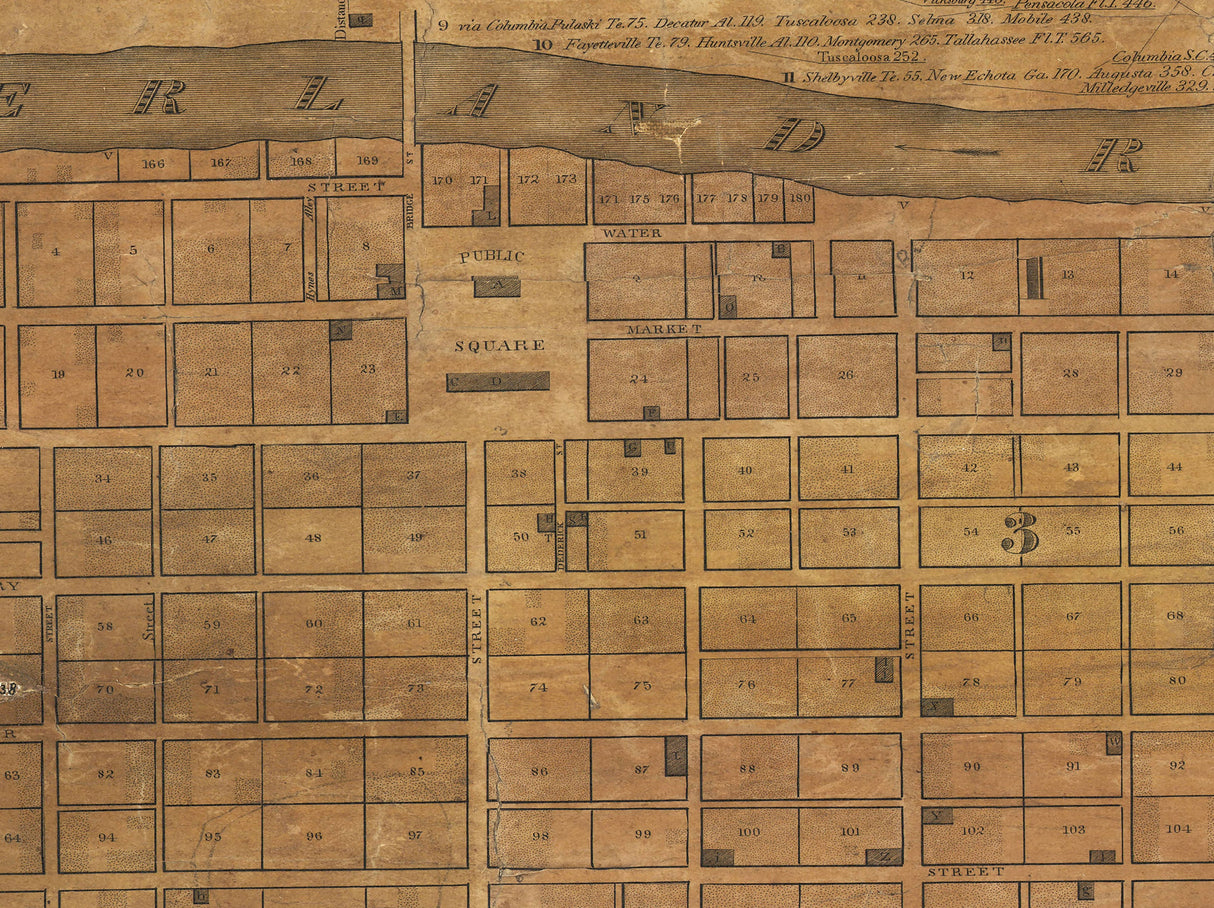 1831 Map of Nashville Tennessee