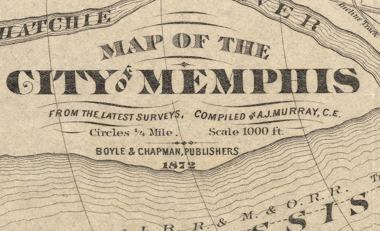 1872 Map of Memphis Tennessee