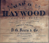 1877 Map of Haywood County Tennessee