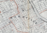 1879 Map of Nashville Tennessee and Vicinity