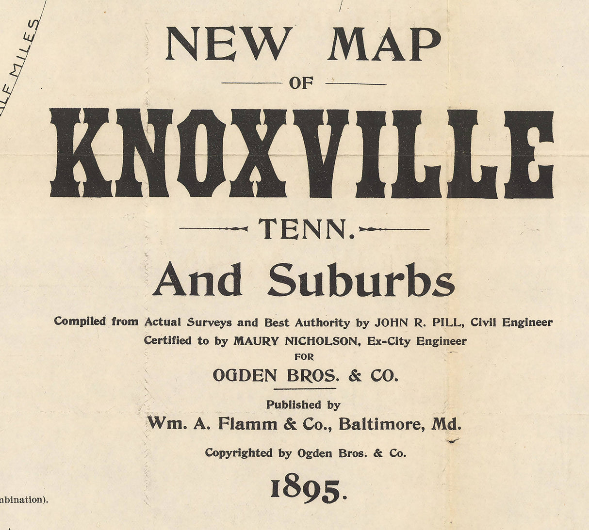 1895 Map of Knoxville Tennessee