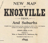 1895 Map of Knoxville Tennessee