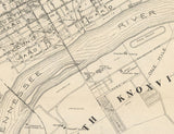 1895 Map of Knoxville Tennessee