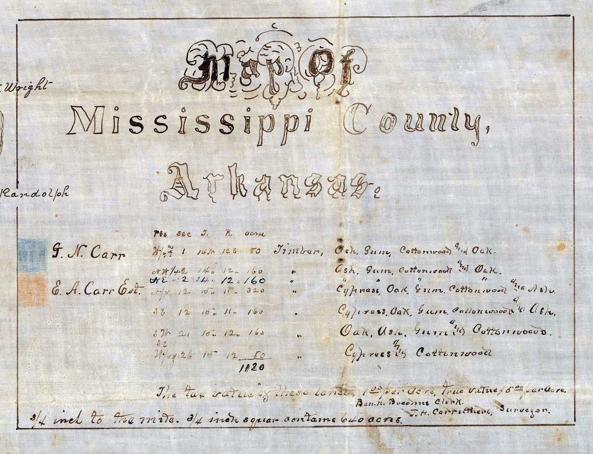 1904 Map of Mississippi County Arkansas