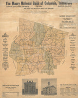 1905 Map of Maury County Tennessee