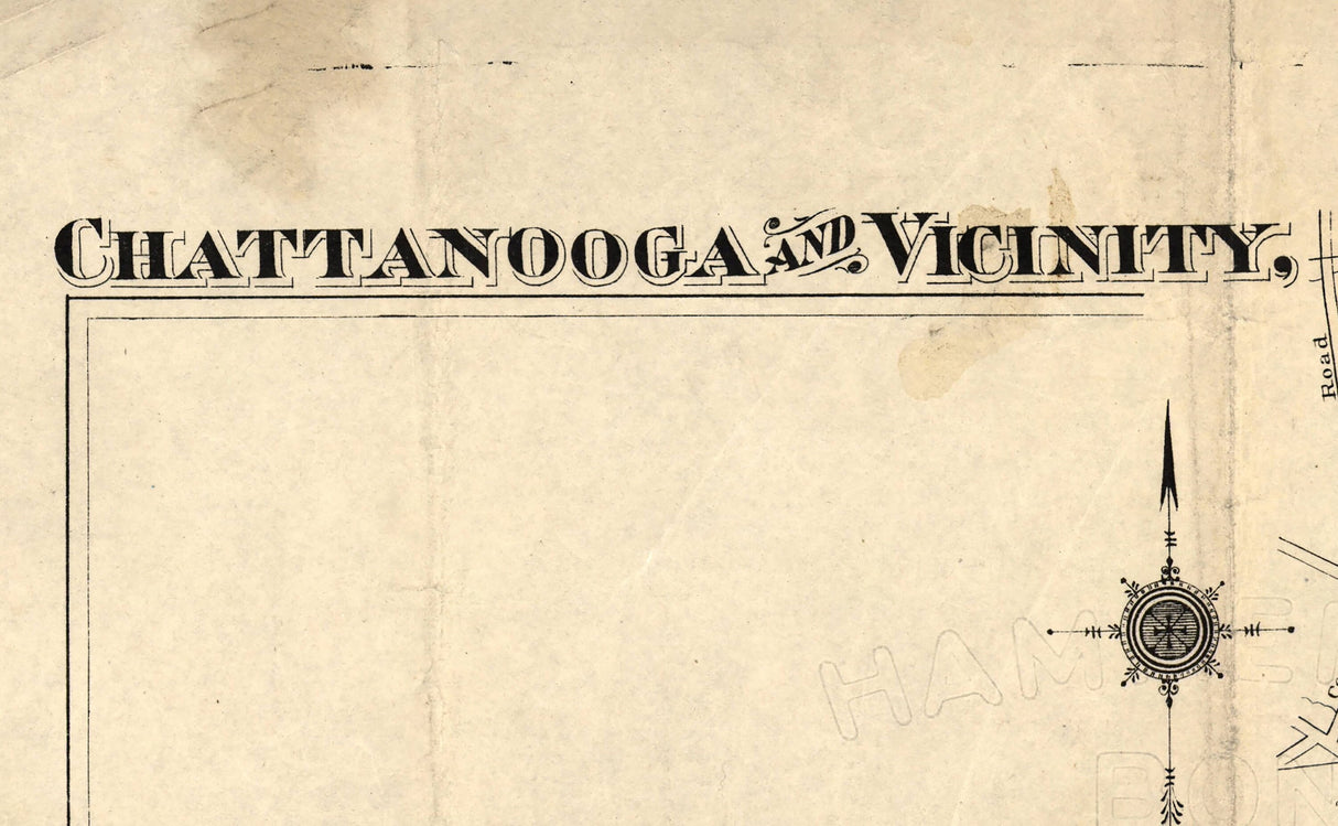 1914 Map of Chattanooga Tennessee and Vicinity