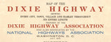 1915 Map of the Dixie Highway Illinois to Florida
