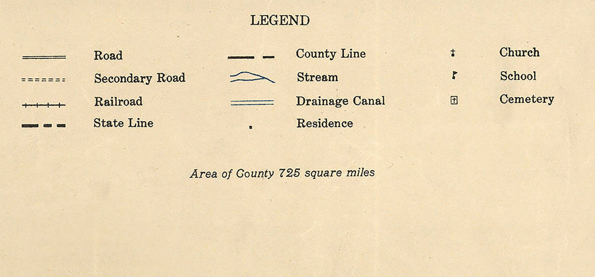 1923 Map of Fayette County Tennessee