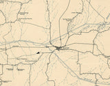 1923 Map of Fayette County Tennessee