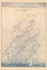 1930 Map of Johnson County Tennessee