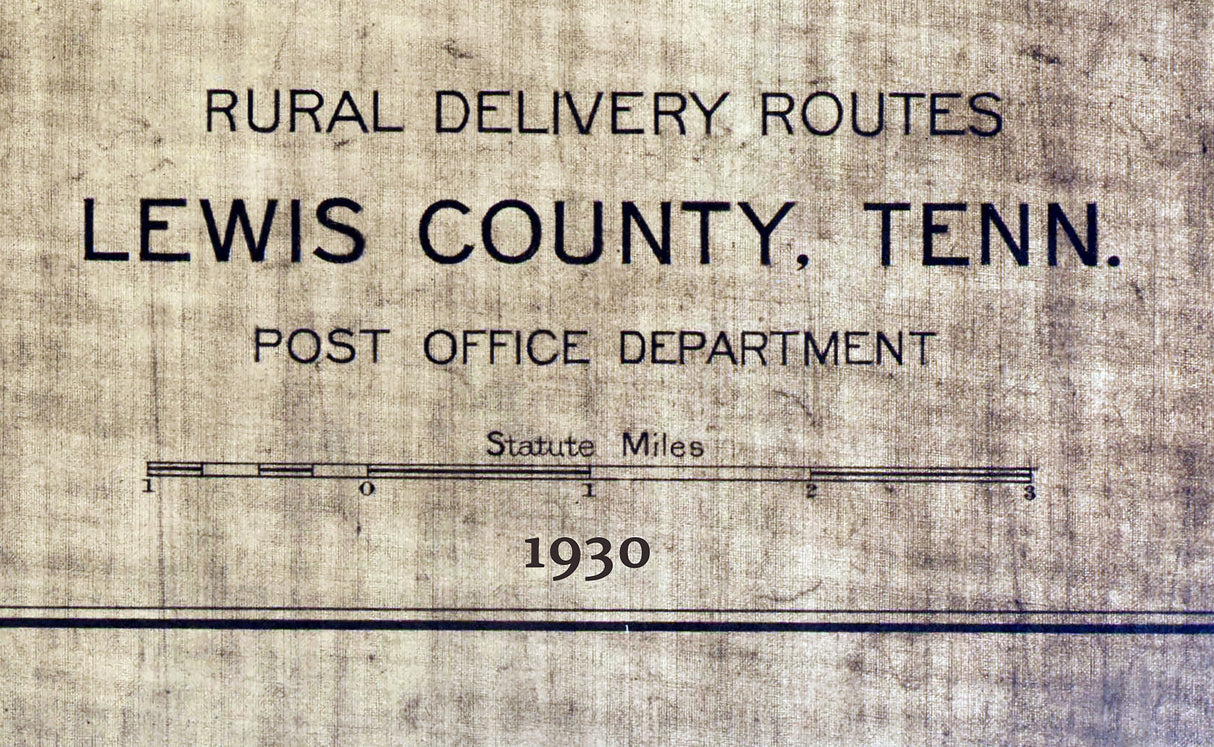 1930 Map of Lewis County Tennessee