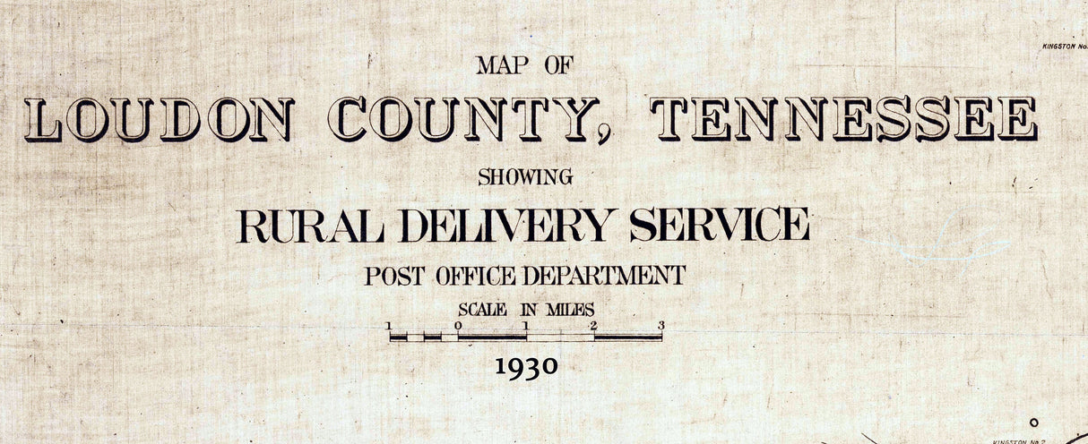 1930 Map of Loudon County Tennessee