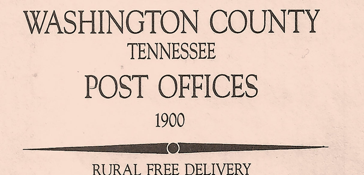 1900 Map of Washington County Tennessee