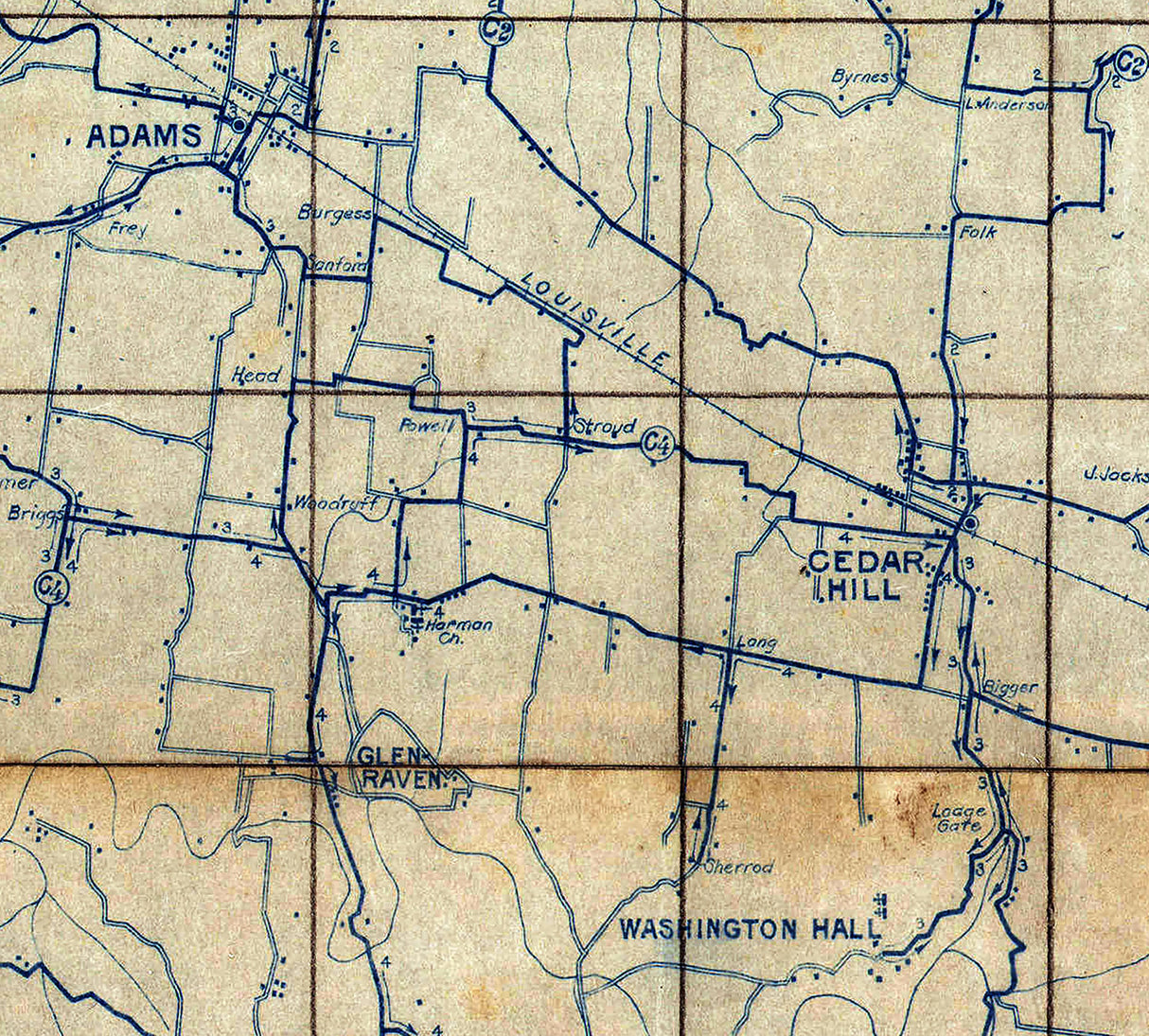 1920 Map of Robertson County Tennessee