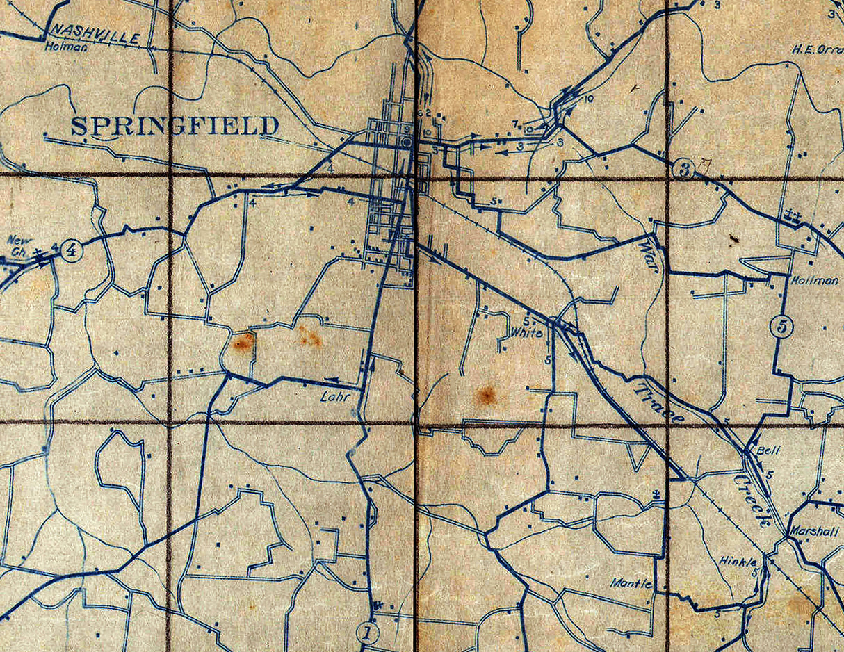 1920 Map of Robertson County Tennessee