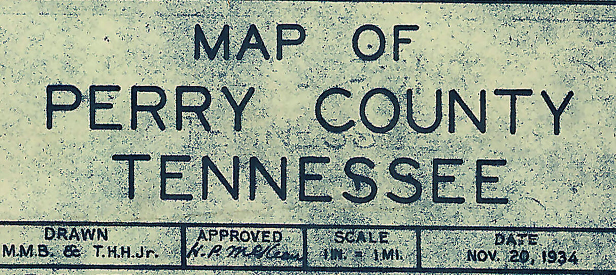 1934 Map of Perry County Tennessee