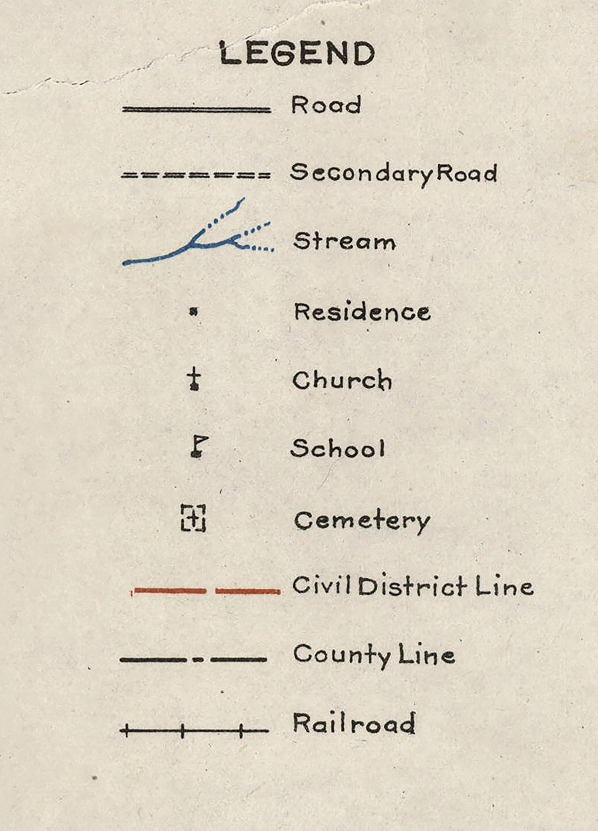 1935 Map of Houston County Tennessee