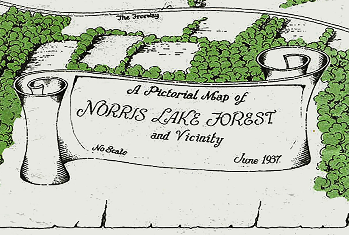 1937 Map of Norris Lake Tennessee