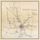 1940 Map of Jamestown Tennessee