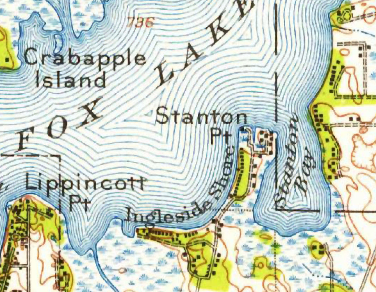 1920 Map of Fox Lake Illinois