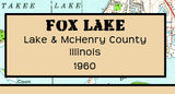 1960 Map of Fox Lake Illinois