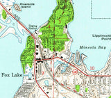 1960 Map of Fox Lake Illinois