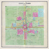 1870 Map of Paris Edgar County Ohio