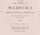 1843 Map of The Islands of Madeira Porto Santo and Dezertas