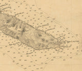 1844 Map of the Azores Fayal Pico and San Jorge Islands