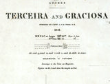 1844 Map of The Azores Terceira and Graciosa Islands