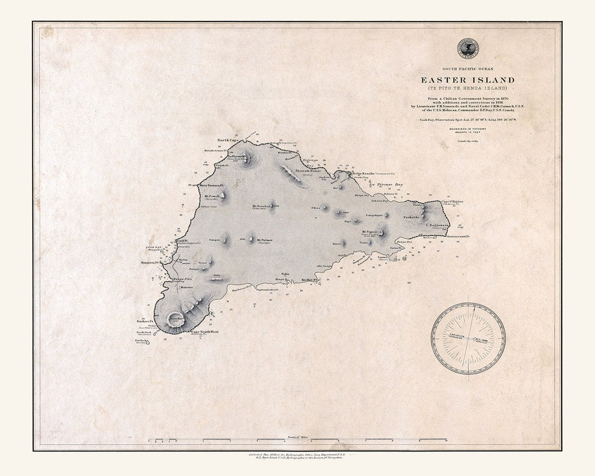 1888 Map of Easter Island