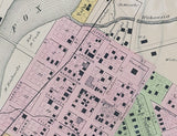 1870 Map of Oswego Kendall County Illinois