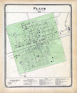 1870 Map of Plano Kendall County Illinois
