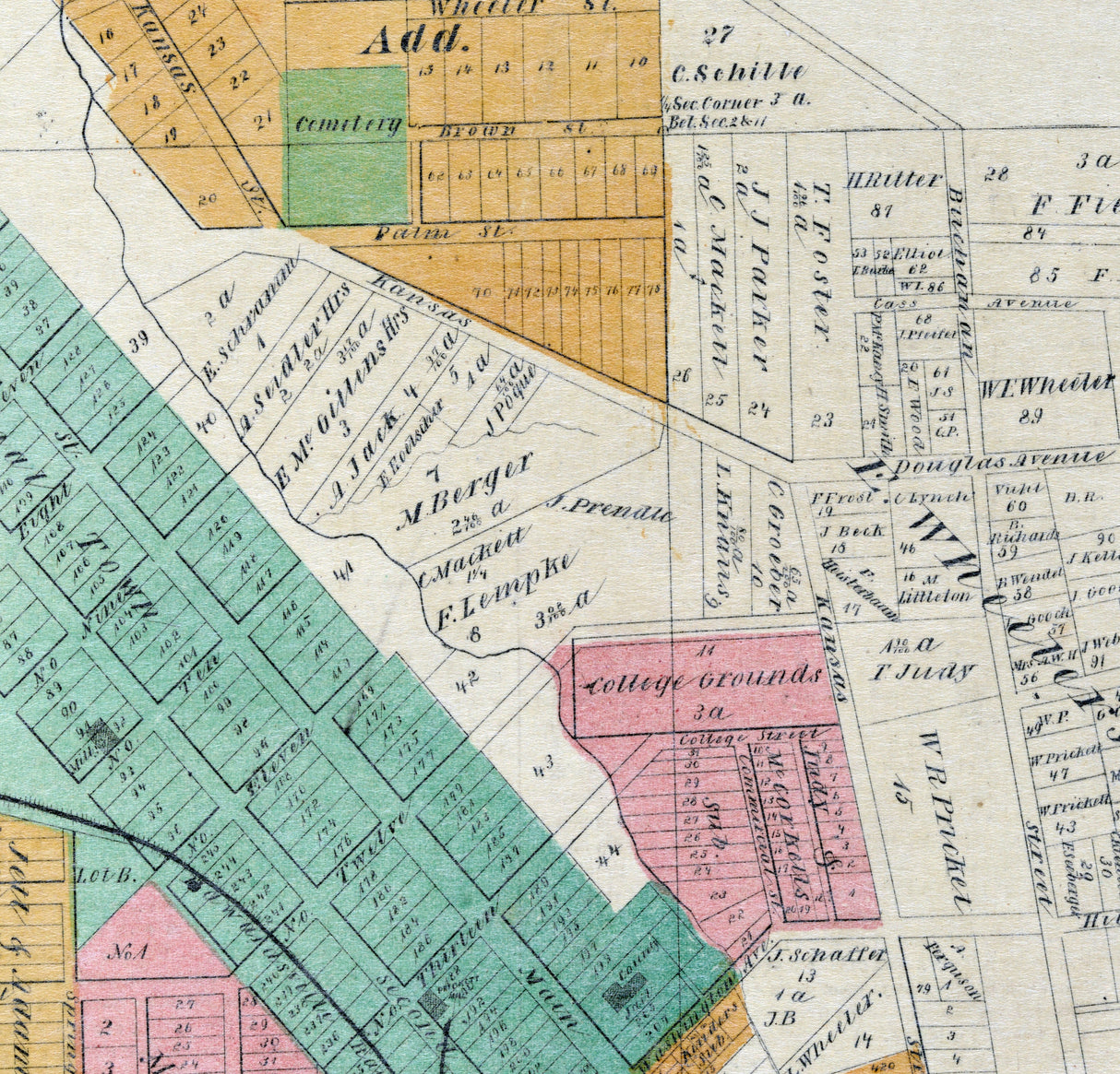 1873 Map of Edwardsville Madison County Illinois