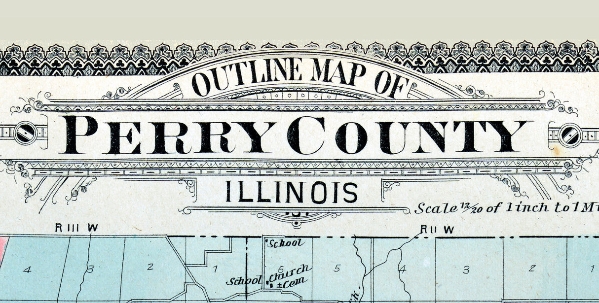 1902 Map of Perry County Illinois