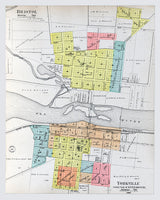 1903 Map of Yorkville and Bristol Kendall County Illinois