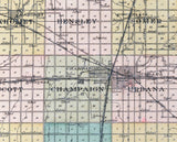 1913 Map of Champaign County Illinois