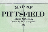 1872 Map of Pittsfield Pike County Illinois