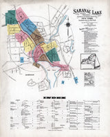 1924 Map of Saranac Lake New York