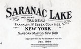 1924 Map of Saranac Lake New York