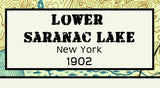 1902 Map of Lower Saranac Lake New York