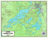 2001 Map of Lower Saranac Lake New York