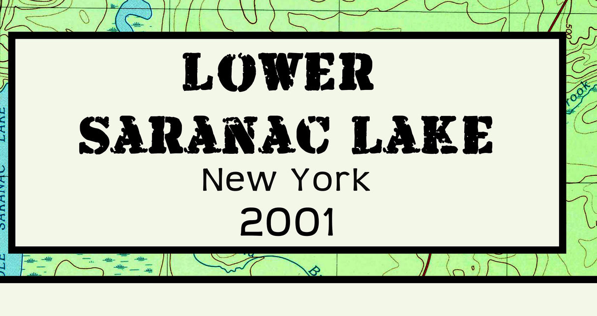 2001 Map of Lower Saranac Lake New York