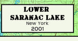 2001 Map of Lower Saranac Lake New York