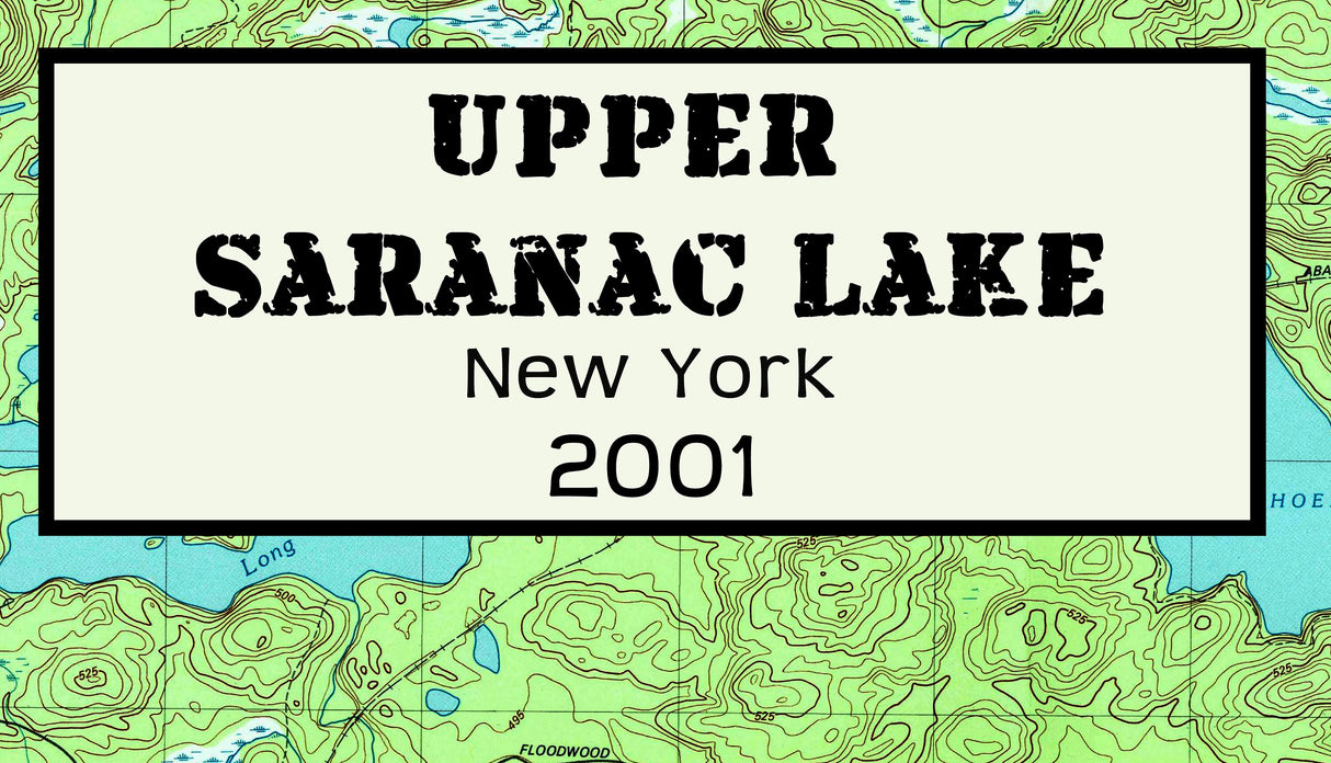 2001 Map of Upper Saranac Lake New York