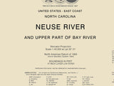 2022 Nautical Chart of the Neuse River North Carolina