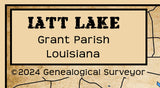 2024 Map of Iatt Lake Grant Parish Louisiana