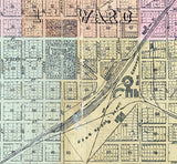 1891 Map of Galesburg Knox County Illinois