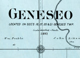 1893 Map of Geneseo Henry County Illinois
