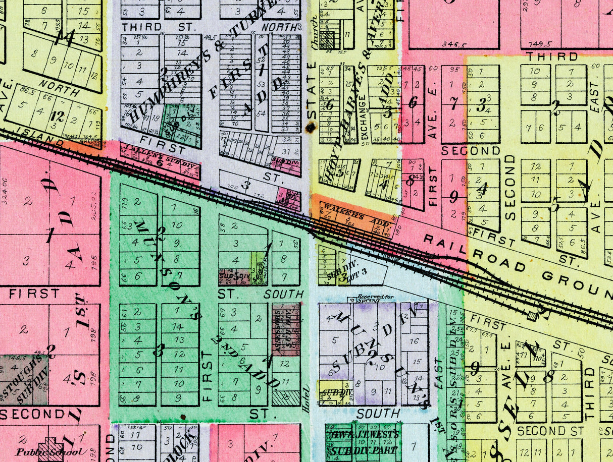 1893 Map of Geneseo Henry County Illinois